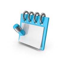 Note Pad Blue Symbol PNG & PSD Images