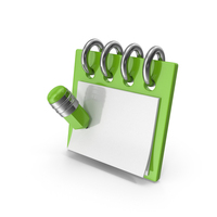 Note Pad Green Symbol PNG & PSD Images