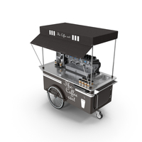 Coffee Cart With Coffee Makers PNG & PSD Images
