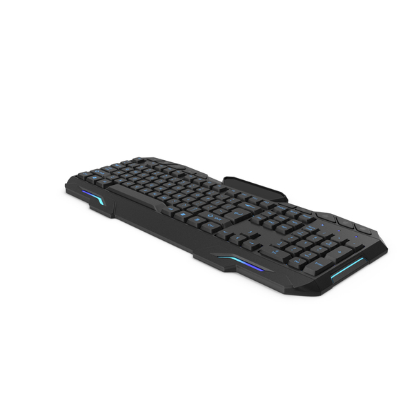 Computer Keyboard Blue Light PNG & PSD Images