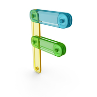 Plastic Constructor Set Letter F PNG & PSD Images