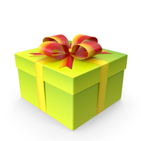 绿色礼品盒PNG和PSD图像