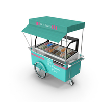 Ice Cream Cart With Display PNG & PSD Images