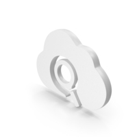 White Cloud Search Icon PNG & PSD Images