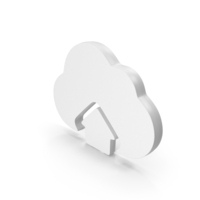 Cloud Web Icon Up Load White PNG & PSD Images
