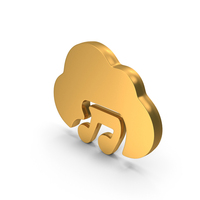 Cloud Web Icon Music Song Audio Gold PNG & PSD Images