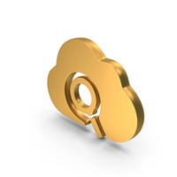 Cloud Web Icon Search Find Gold PNG & PSD Images