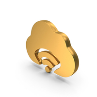 Cloud Web Icon WIFI Signal Gold PNG & PSD Images