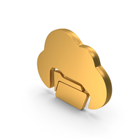 Cloud Web Icon Folder Gold PNG & PSD Images