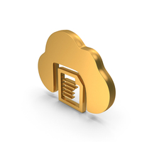 Cloud Web Icon Note Page Gold PNG & PSD Images
