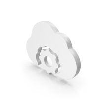 White Cloud Settings Icon PNG & PSD Images