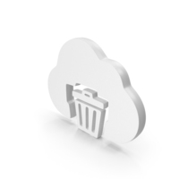 White Cloud Recycle Bin Icon PNG & PSD Images
