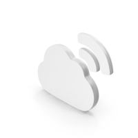 Cloud Web Icon WIFI Share Signal White PNG & PSD Images