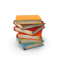 Stack of Colored Old Books PNG & PSD Images