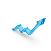 Graph Stock Market Arrow Growth Up Blue Glass PNG & PSD Images