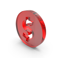 Market Stock Currency Dollar Coin Red Glass PNG & PSD Images