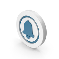 Web Button Icon Bell Noify DUAL Black Blue PNG & PSD Images