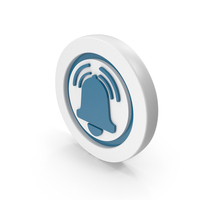 Blue & Black Bell Notification Icon PNG & PSD Images
