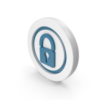 Web Button Icon Lock Secure DUAL Black Blue PNG & PSD Images