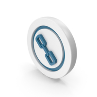 Round Blue & Black Web Link Icon PNG & PSD Images