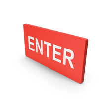 Red Enter Sign PNG & PSD Images