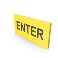 Yellow Enter Sign PNG & PSD Images