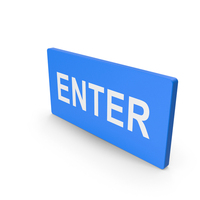 Blue Enter Sign PNG & PSD Images