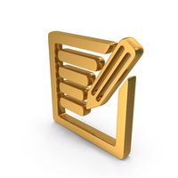 User Interface Experience Icon Writing Annotation Gold PNG & PSD Images