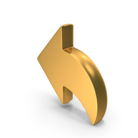 Gold Curved Side Arrow PNG & PSD Images