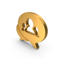 User Interface Experience Icon User Group Chat Gold PNG & PSD Images