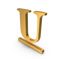 Gold Text Single Underline Icon PNG & PSD Images