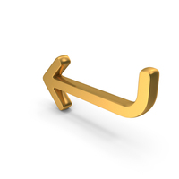 Gold Curved Side Arrow PNG & PSD Images
