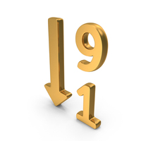 User Interface Experience Icon Sort Numeric Desk Gold PNG & PSD Images
