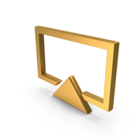 User Interface Experience Icon Airplay Gold PNG & PSD Images