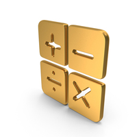 Gold Math Operator Symbols PNG & PSD Images
