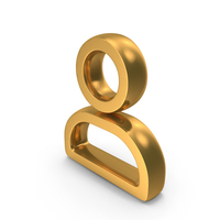 Gold User Outline Icon PNG & PSD Images
