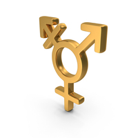 Gold Transgender Icon PNG & PSD Images