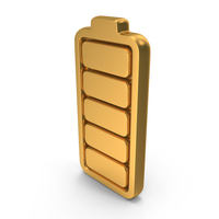 User Interface Experience Icon Battery Full 5 Bars Gold PNG & PSD Images