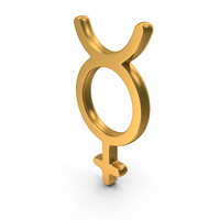 Gold Bi-Gender Intersexual Symbol PNG & PSD Images