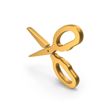 Gold Scissor Symbol PNG & PSD Images