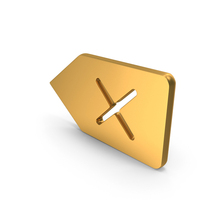 User Interface Experience Icon Delete Backspace Gold PNG & PSD Images