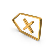 User Interface Experience Icon Delete Backspace Gold PNG & PSD Images