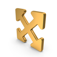 Gold User Interface Arrows Symbol PNG & PSD Images