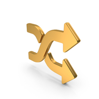 Gold Shuffle Icon PNG & PSD Images