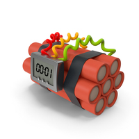 Dynamite Bomb With Digital Timer PNG & PSD Images