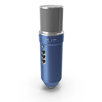 Blue Condenser Microphone PNG & PSD Images