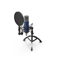 Condenser Microphone With Tripod PNG & PSD Images