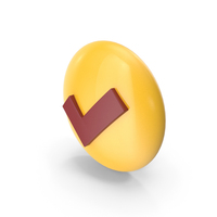 Yellow & Red Round Check Icon PNG & PSD Images
