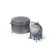 Cylindrical Oil Tanks PNG & PSD Images