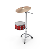 Cymbal With Red Drum PNG & PSD Images